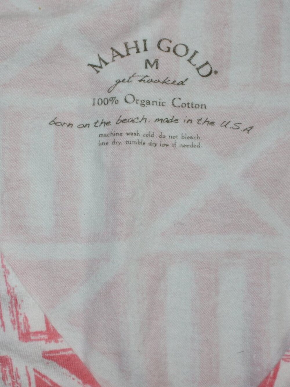 Mahi Gold - Three Quarter Sleeve Pink Cotton Dress, Size Medium - Picture 5 of 5